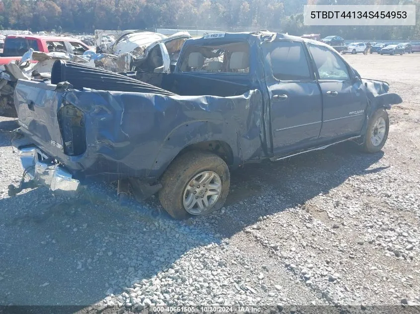 2004 Toyota Tundra Sr5 V8 VIN: 5TBDT44134S454953 Lot: 40661505