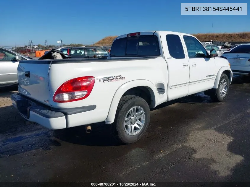 2004 Toyota Tundra Limited V8 VIN: 5TBRT38154S445441 Lot: 40708201