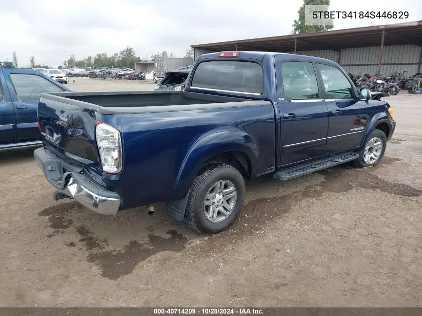 2004 Toyota Tundra Sr5 V8 VIN: 5TBET34184S446829 Lot: 40714209