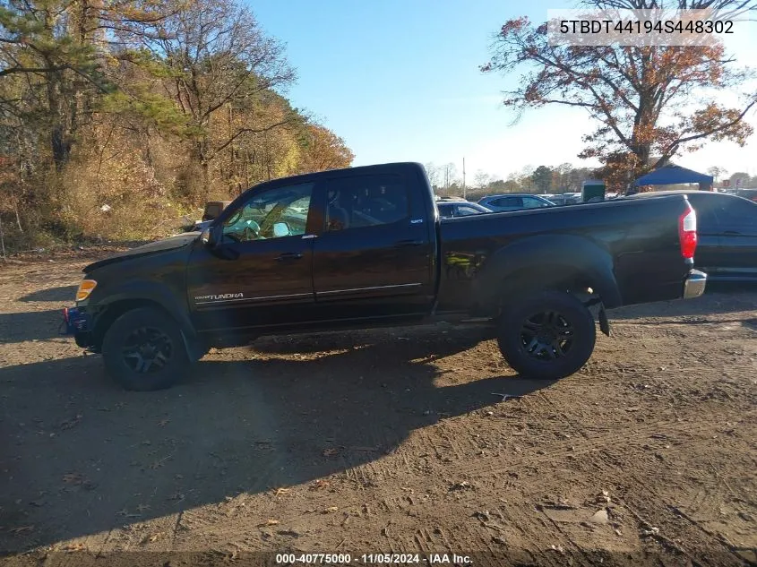 2004 Toyota Tundra Sr5 V8 VIN: 5TBDT44194S448302 Lot: 40775000