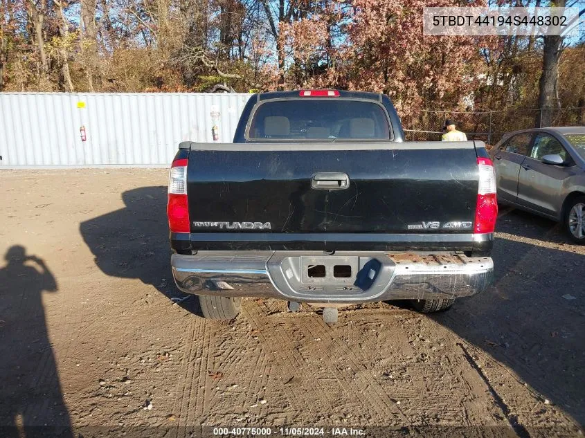 2004 Toyota Tundra Sr5 V8 VIN: 5TBDT44194S448302 Lot: 40775000