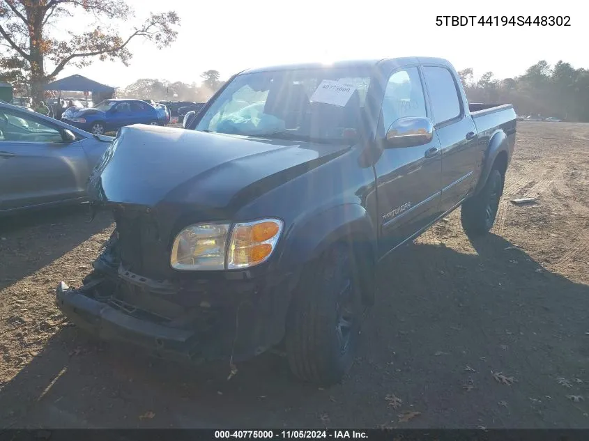 2004 Toyota Tundra Sr5 V8 VIN: 5TBDT44194S448302 Lot: 40775000