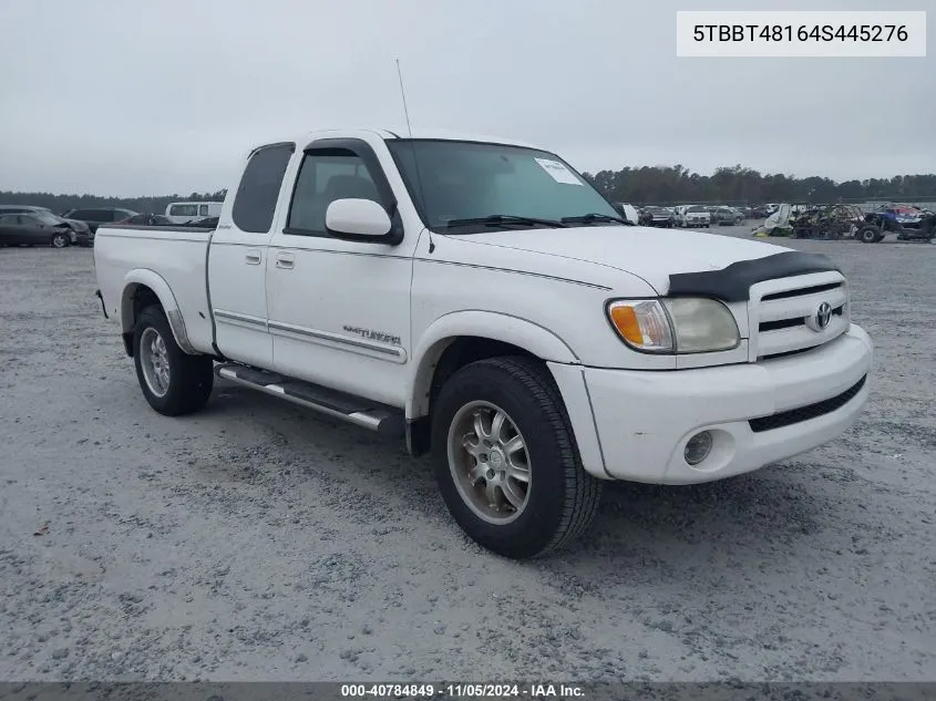 2004 Toyota Tundra Ltd V8 VIN: 5TBBT48164S445276 Lot: 40784849