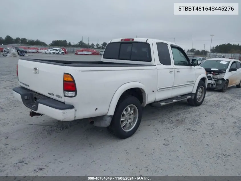 2004 Toyota Tundra Ltd V8 VIN: 5TBBT48164S445276 Lot: 40784849