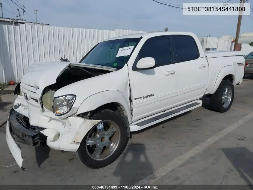 2004 Toyota Tundra Limited V8 VIN: 5TBET38154S441808 Lot: 40791499