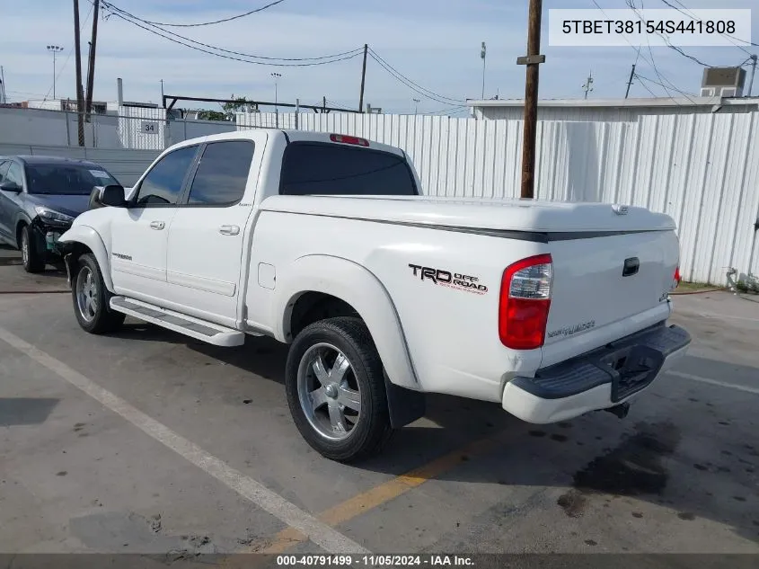 2004 Toyota Tundra Limited V8 VIN: 5TBET38154S441808 Lot: 40791499