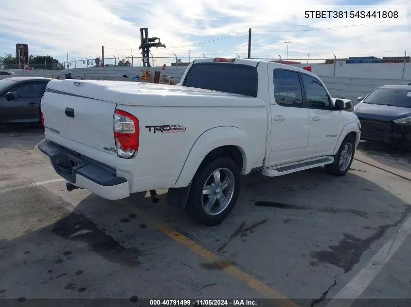 2004 Toyota Tundra Limited V8 VIN: 5TBET38154S441808 Lot: 40791499