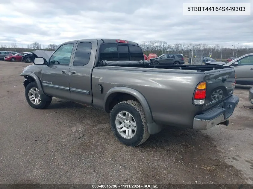 2004 Toyota Tundra Sr5 V8 VIN: 5TBBT44164S449303 Lot: 40815796