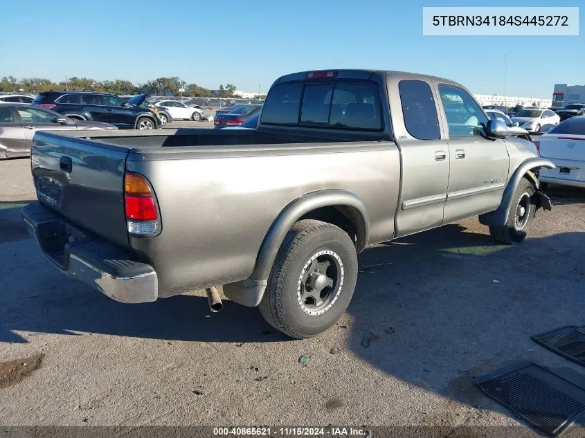 2004 Toyota Tundra Sr5 VIN: 5TBRN34184S445272 Lot: 40865621