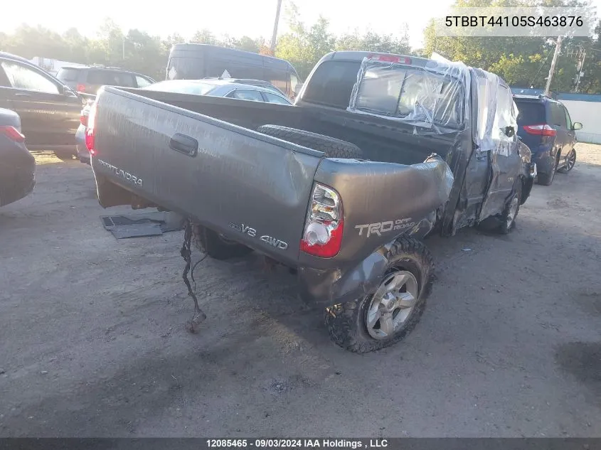 2005 Toyota Tundra Base V8 VIN: 5TBBT44105S463876 Lot: 12085465