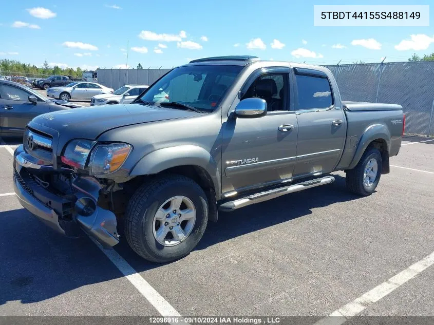 2005 Toyota Tundra Double Cab Sr5 VIN: 5TBDT44155S488149 Lot: 12096916