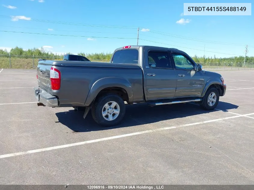 2005 Toyota Tundra Double Cab Sr5 VIN: 5TBDT44155S488149 Lot: 12096916