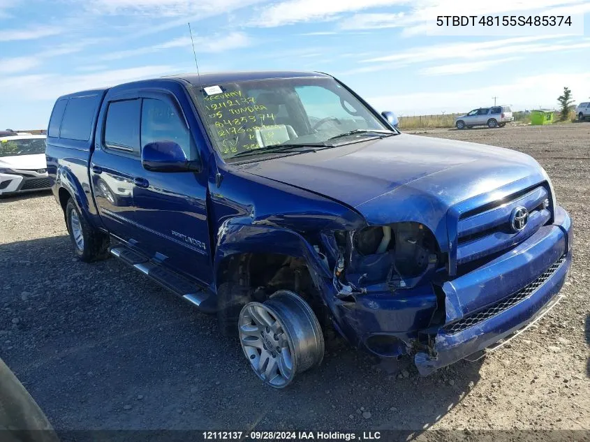 2005 Toyota Tundra Double Cab Limited VIN: 5TBDT48155S485374 Lot: 12112137