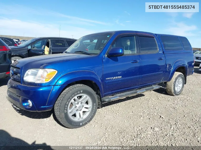 2005 Toyota Tundra Double Cab Limited VIN: 5TBDT48155S485374 Lot: 12112137