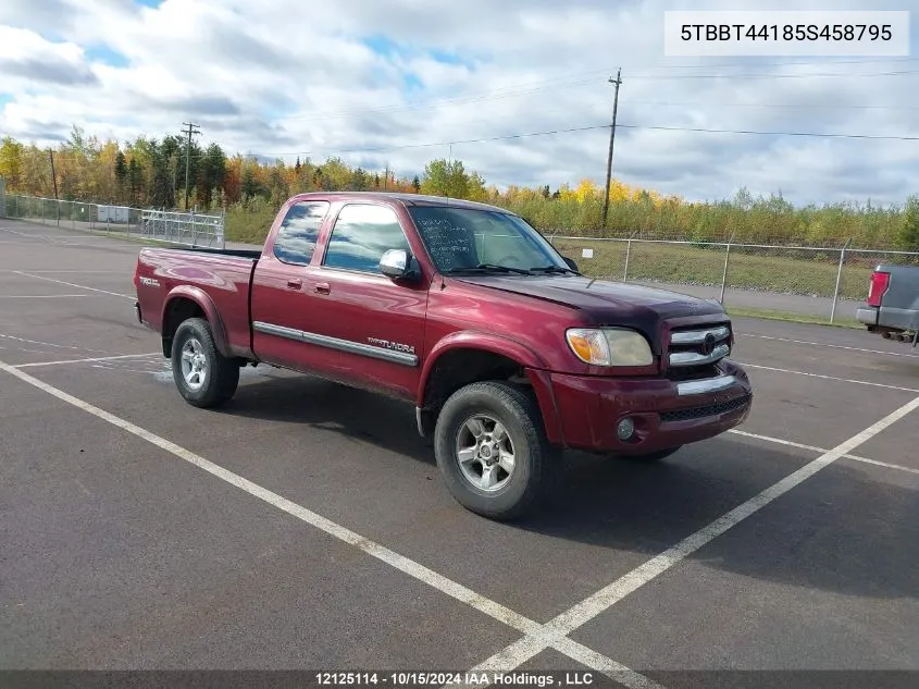 2005 Toyota Tundra Access Cab Sr5 VIN: 5TBBT44185S458795 Lot: 12125114