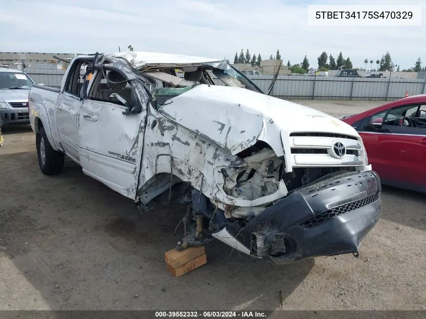 2005 Toyota Tundra Sr5 V8 VIN: 5TBET34175S470329 Lot: 39552332