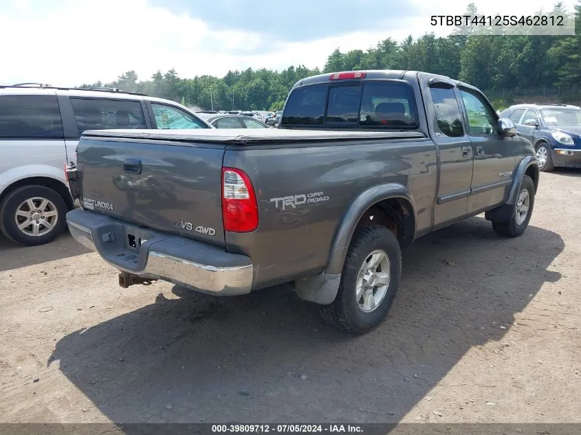 2005 Toyota Tundra Sr5 V8 VIN: 5TBBT44125S462812 Lot: 39809712