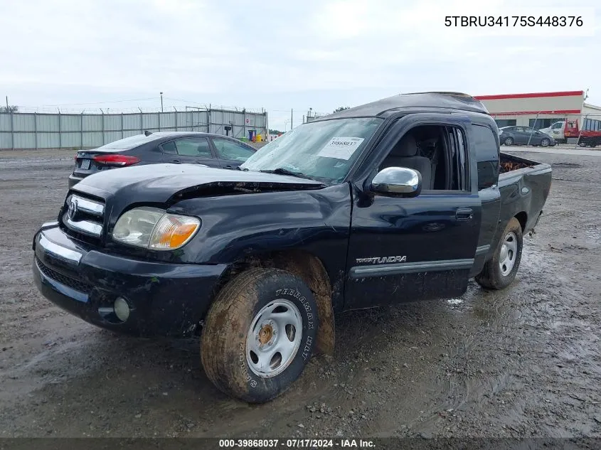 2005 Toyota Tundra Sr5 VIN: 5TBRU34175S448376 Lot: 39868037