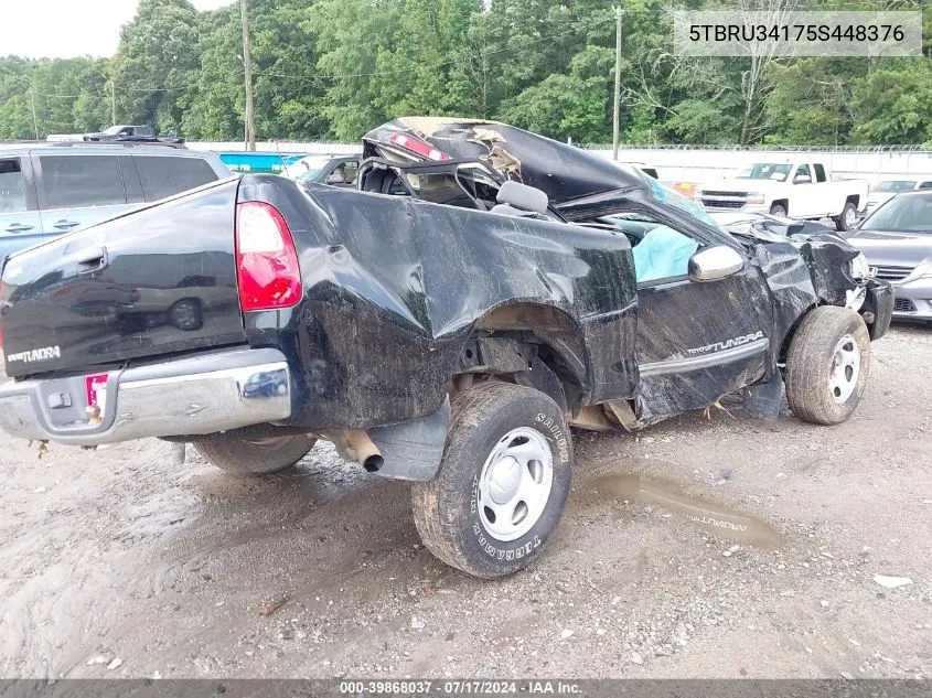 2005 Toyota Tundra Sr5 VIN: 5TBRU34175S448376 Lot: 39868037