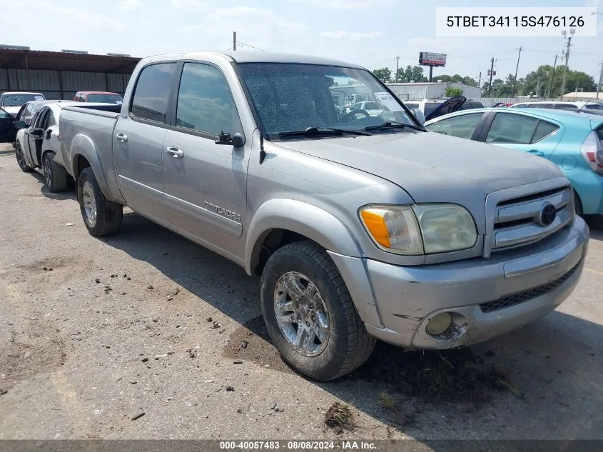 5TBET34115S476126 2005 Toyota Tundra Sr5 V8