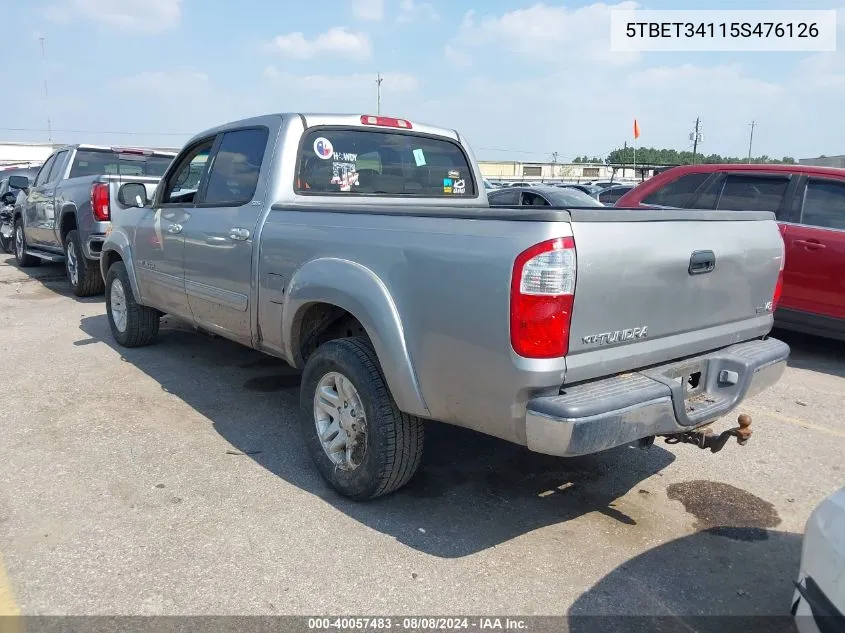 5TBET34115S476126 2005 Toyota Tundra Sr5 V8