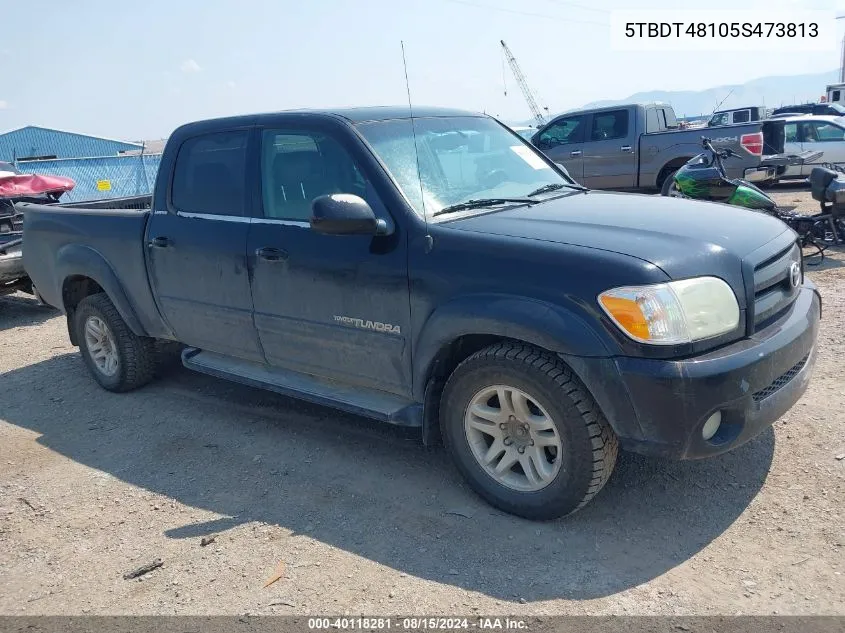 2005 Toyota Tundra Limited V8 VIN: 5TBDT48105S473813 Lot: 40118281