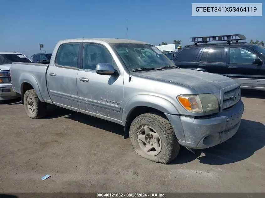 2005 Toyota Tundra Sr5 V8 VIN: 5TBET341X5S464119 Lot: 40121832