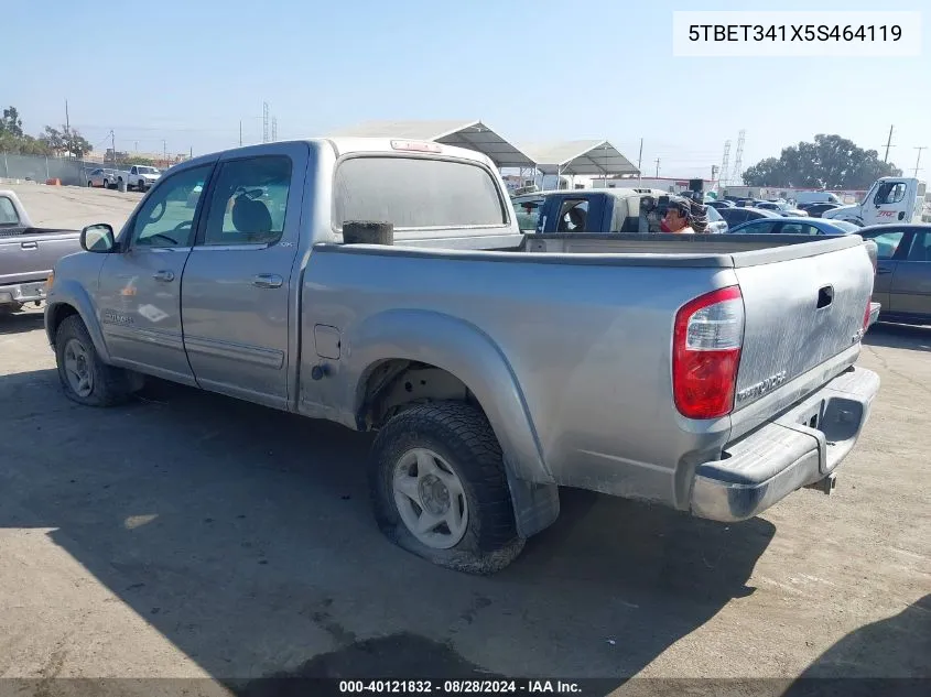 2005 Toyota Tundra Sr5 V8 VIN: 5TBET341X5S464119 Lot: 40121832