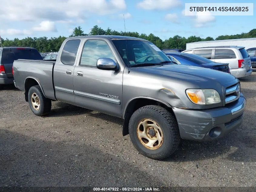 2005 Toyota Tundra Sr5 V8 VIN: 5TBBT44145S465825 Lot: 40147922