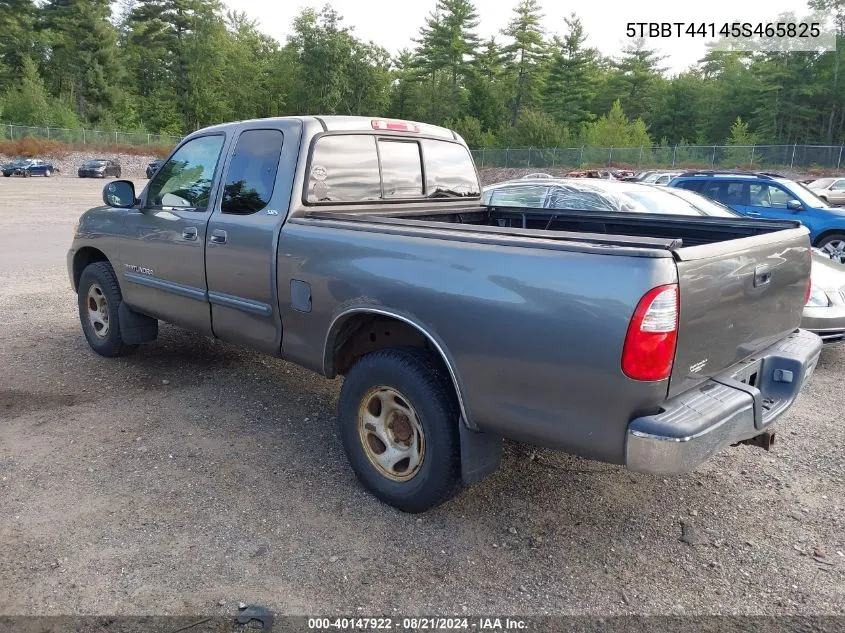 2005 Toyota Tundra Sr5 V8 VIN: 5TBBT44145S465825 Lot: 40147922