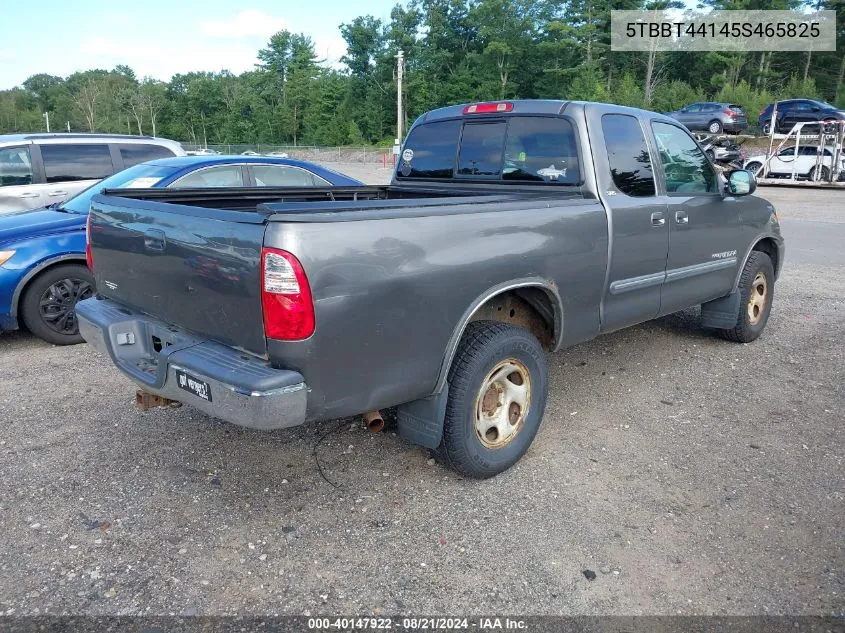 2005 Toyota Tundra Sr5 V8 VIN: 5TBBT44145S465825 Lot: 40147922