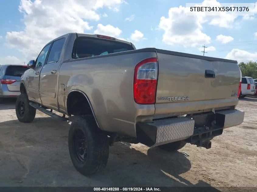 2005 Toyota Tundra Sr5 V8 VIN: 5TBET341X5S471376 Lot: 40479846