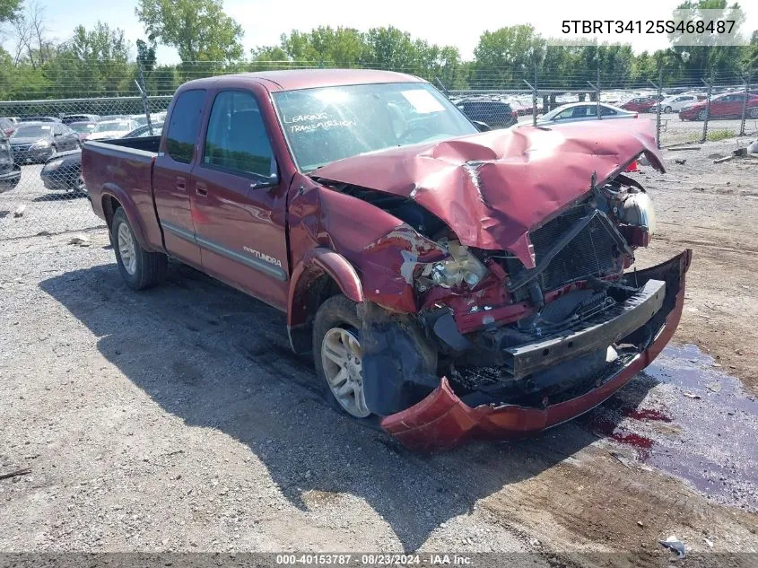 2005 Toyota Tundra Sr5 V8 VIN: 5TBRT34125S468487 Lot: 40153787