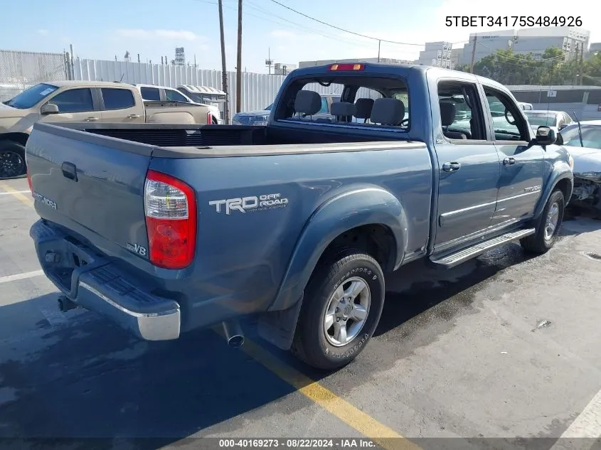 5TBET34175S484926 2005 Toyota Tundra Sr5 V8