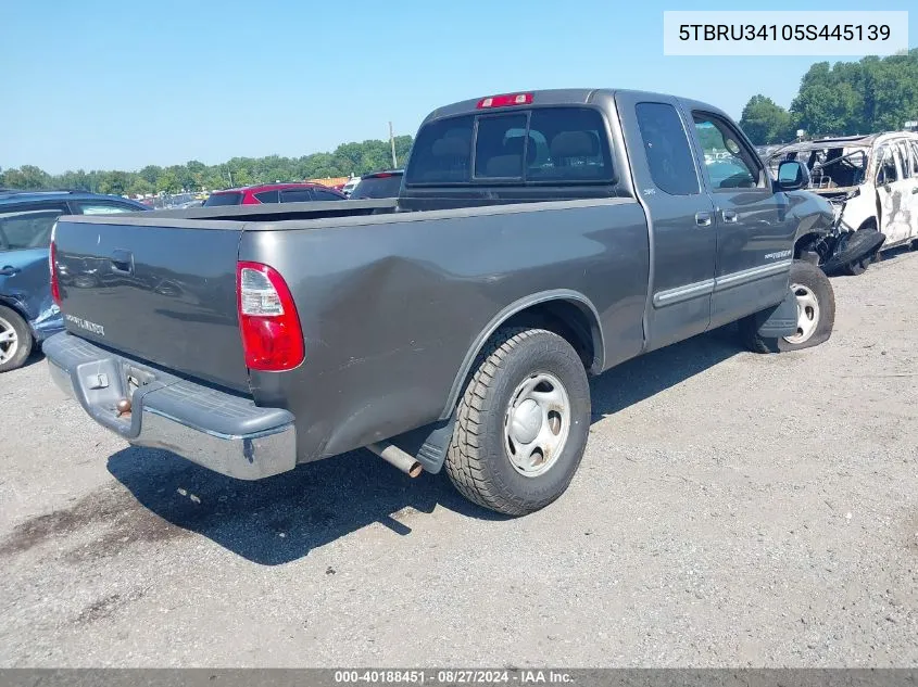 2005 Toyota Tundra Sr5 VIN: 5TBRU34105S445139 Lot: 40188451