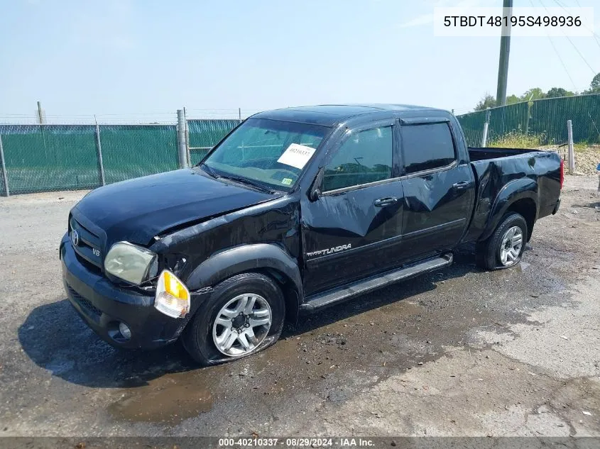 2005 Toyota Tundra Limited V8 VIN: 5TBDT48195S498936 Lot: 40210337