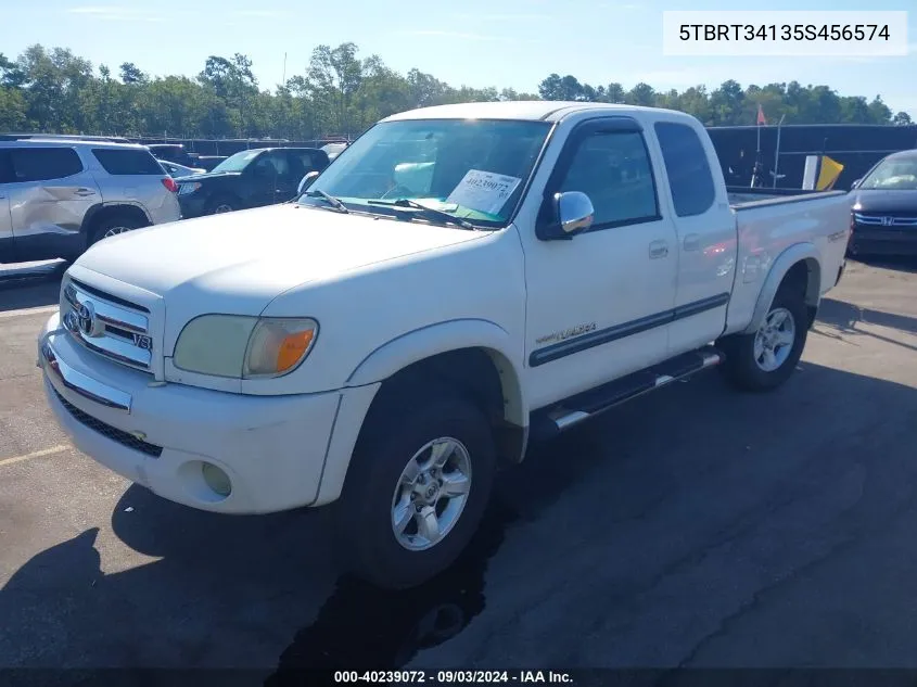 2005 Toyota Tundra Sr5 V8 VIN: 5TBRT34135S456574 Lot: 40239072