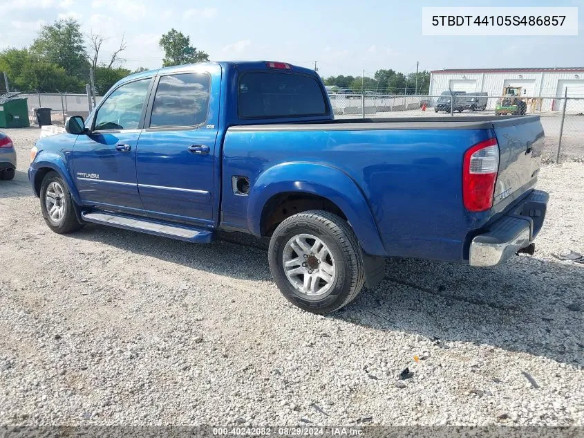 2005 Toyota Tundra Sr5 V8 VIN: 5TBDT44105S486857 Lot: 40242082