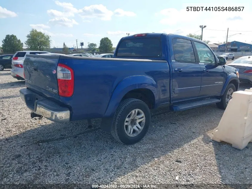 2005 Toyota Tundra Sr5 V8 VIN: 5TBDT44105S486857 Lot: 40242082