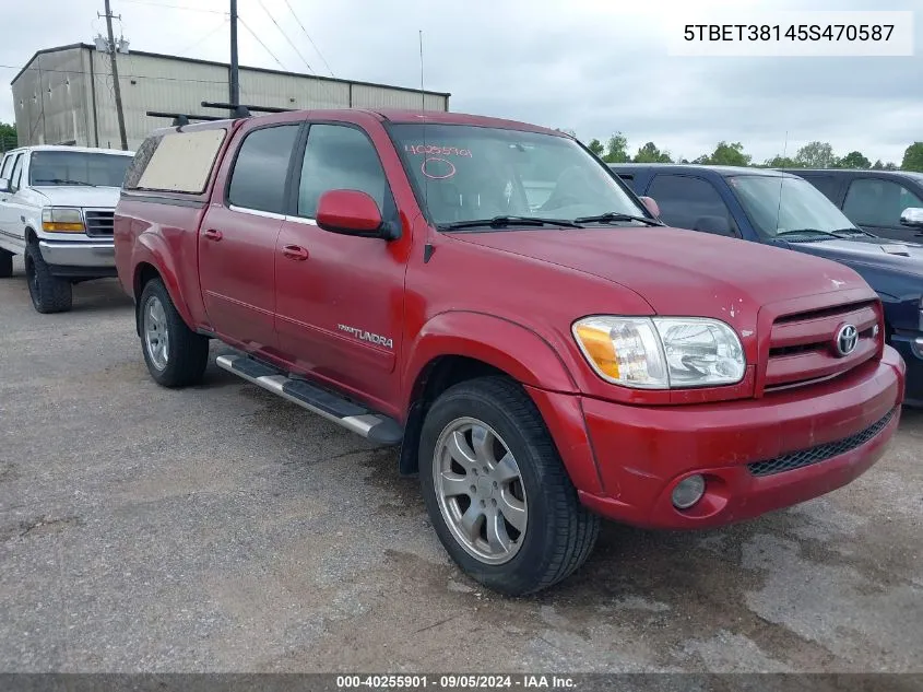 2005 Toyota Tundra Limited V8 VIN: 5TBET38145S470587 Lot: 40255901