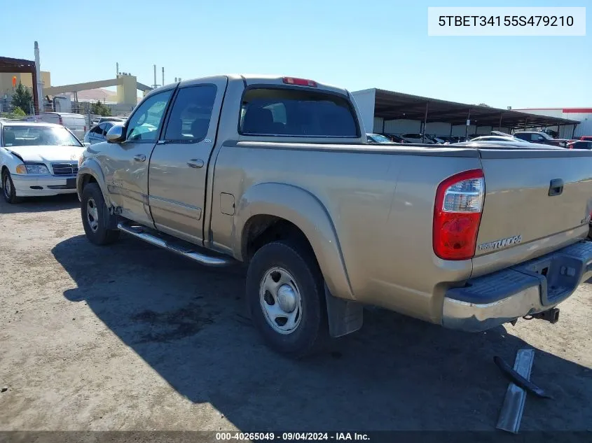 2005 Toyota Tundra Sr5 V8 VIN: 5TBET34155S479210 Lot: 40265049