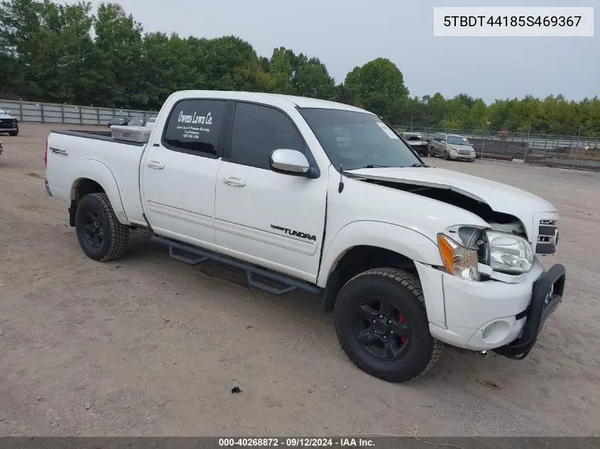 2005 Toyota Tundra Double Cab Sr5 VIN: 5TBDT44185S469367 Lot: 40268872