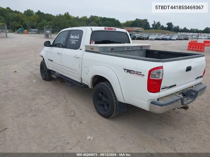 2005 Toyota Tundra Double Cab Sr5 VIN: 5TBDT44185S469367 Lot: 40268872