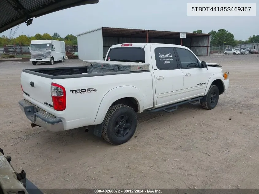 2005 Toyota Tundra Double Cab Sr5 VIN: 5TBDT44185S469367 Lot: 40268872