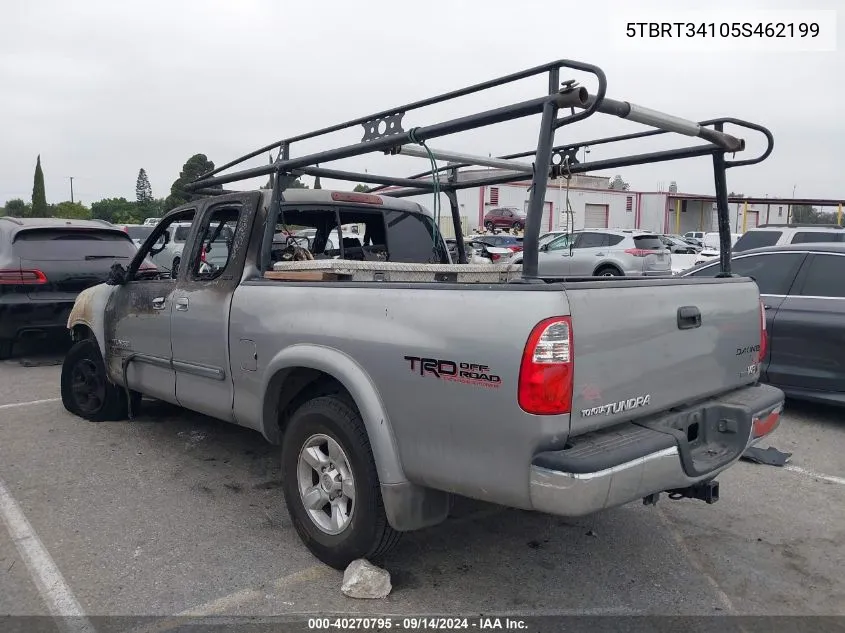 2005 Toyota Tundra Sr5 V8 VIN: 5TBRT34105S462199 Lot: 40270795