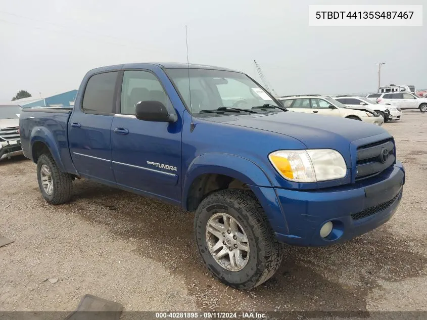 2005 Toyota Tundra Sr5 V8 VIN: 5TBDT44135S487467 Lot: 40281895