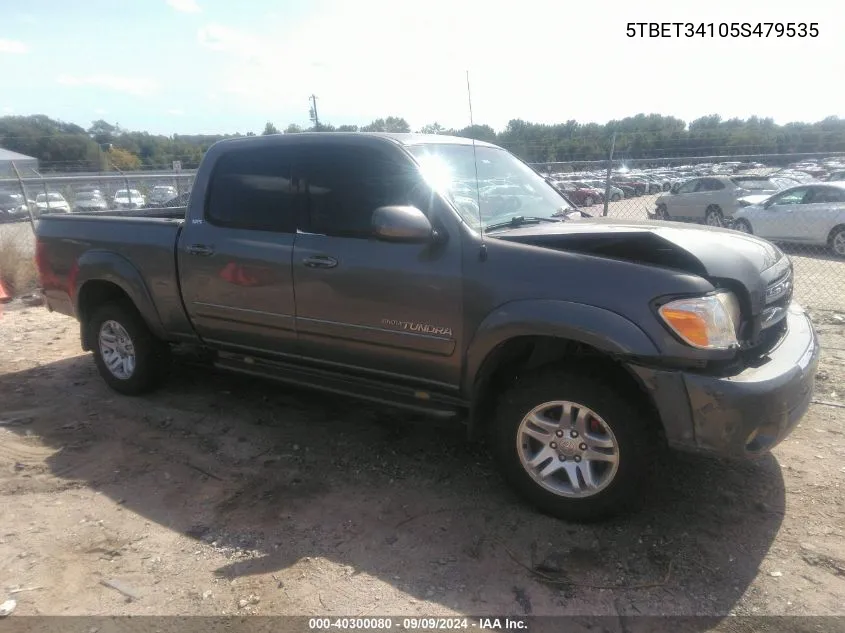 2005 Toyota Tundra Sr5 V8 VIN: 5TBET34105S479535 Lot: 40300080