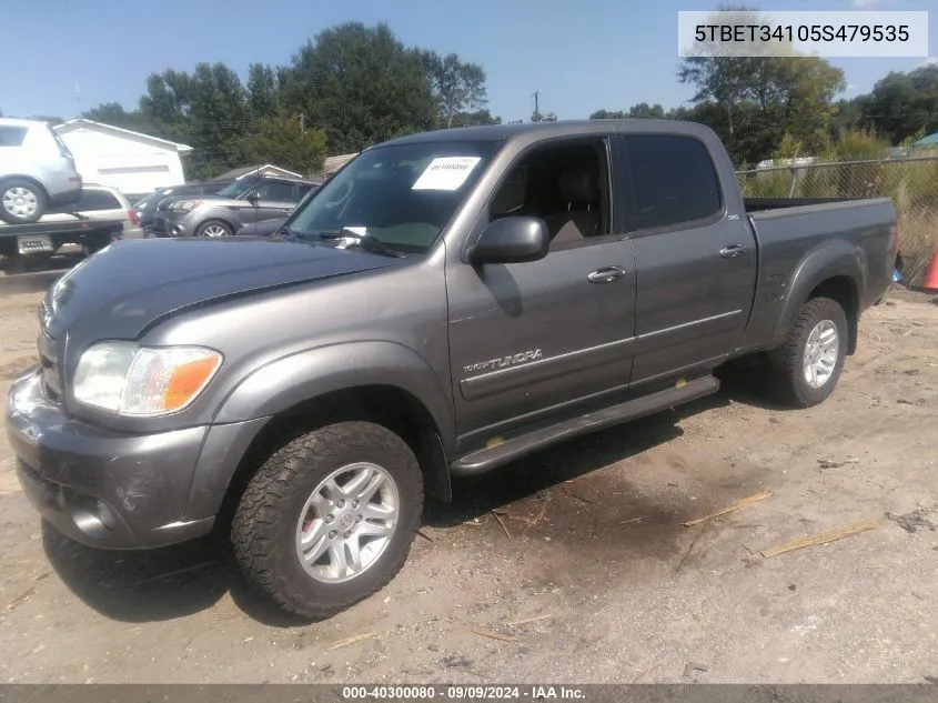 2005 Toyota Tundra Sr5 V8 VIN: 5TBET34105S479535 Lot: 40300080