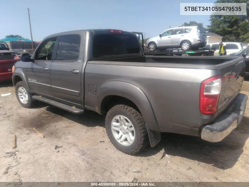 2005 Toyota Tundra Sr5 V8 VIN: 5TBET34105S479535 Lot: 40300080