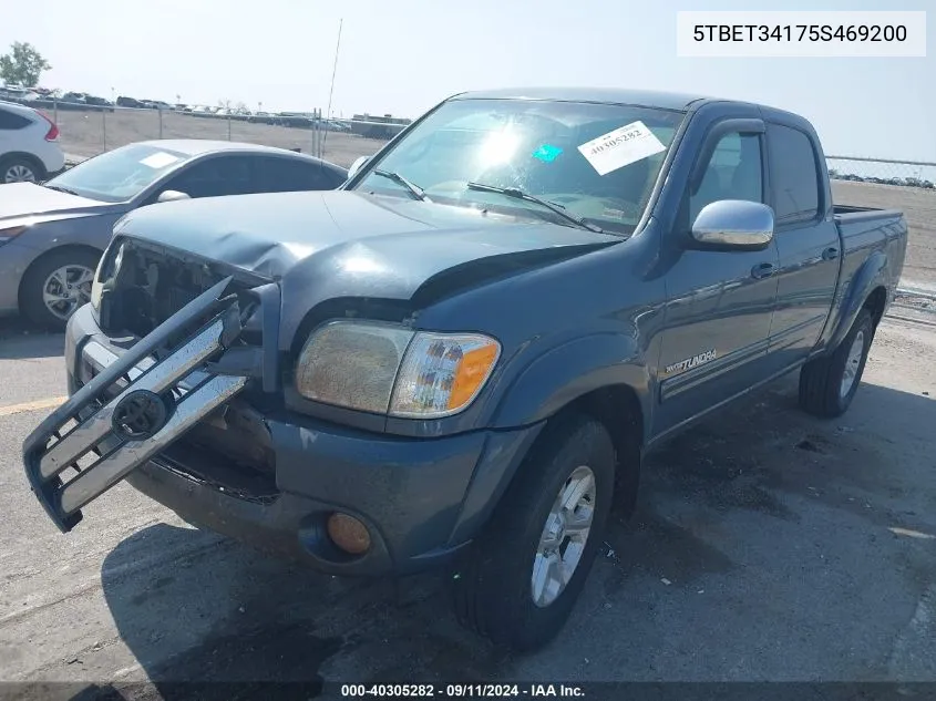 2005 Toyota Tundra Double Cab Sr5 VIN: 5TBET34175S469200 Lot: 40305282